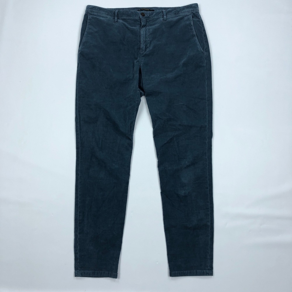 Alberto Rob Baby Corduroy Slim Fit Pants Mens 34x32 Blue